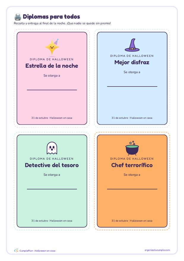 Página del kit: Diplomas