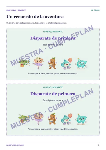 Diplomas · muestra con marca de agua