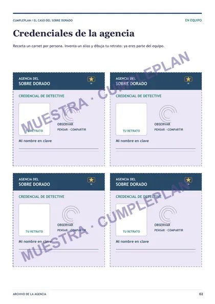 Carnets o pasaportes · muestra con marca de agua