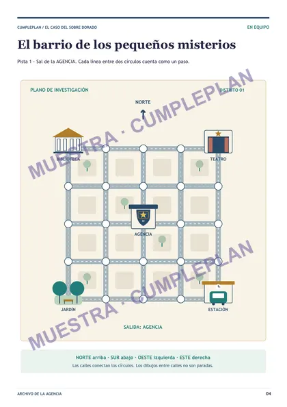 Material de la aventura · muestra con marca de agua