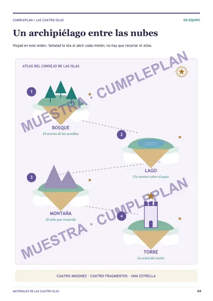 Material de la aventura · muestra con marca de agua