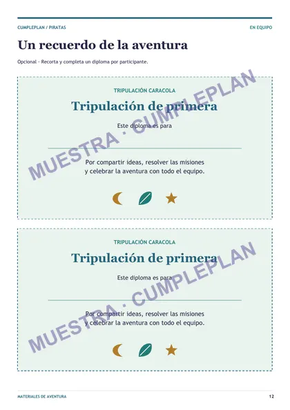 Diplomas · muestra con marca de agua